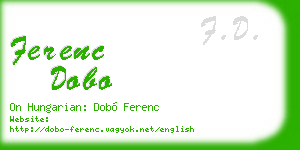 ferenc dobo business card