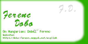ferenc dobo business card